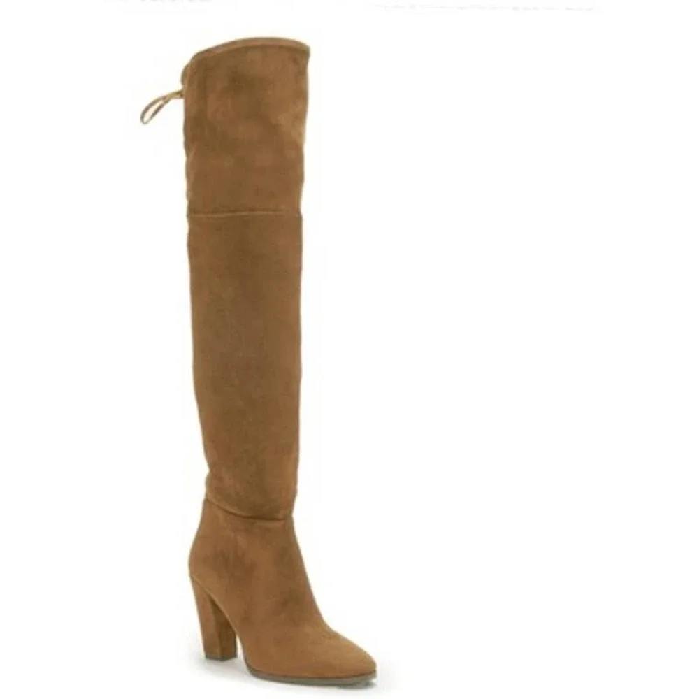 Vince Camuto Cognac Tapley Over The Knee Boot Size 5.5M/ 36 NWOB